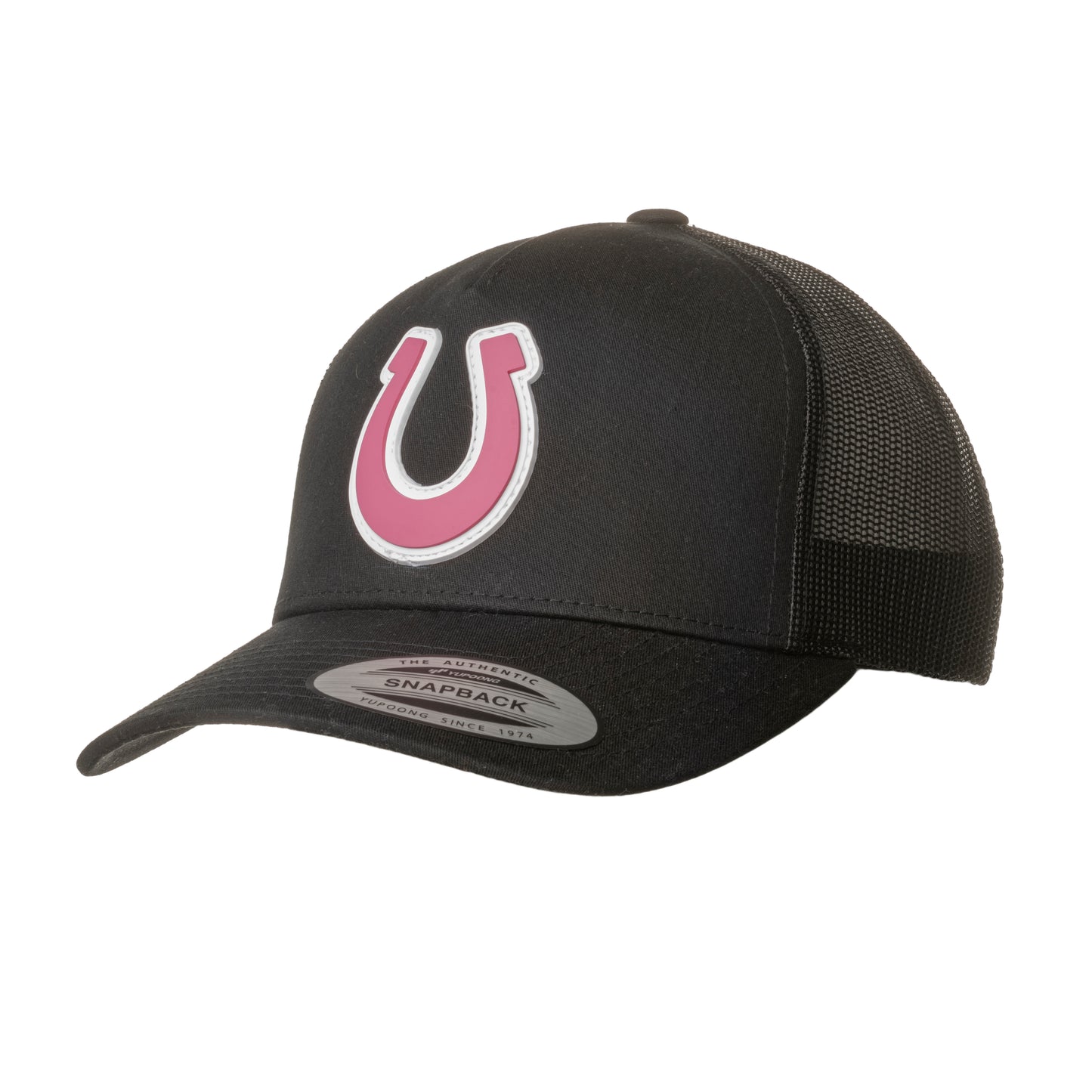 Trucker cap - Pink Horseshoe - black