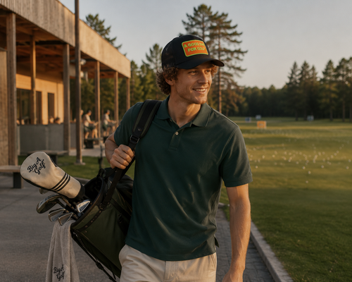Trucker cap - A Good Day For Golf - black