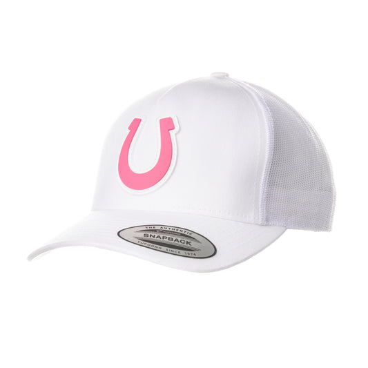 Trucker cap - Pink Horseshoe - white