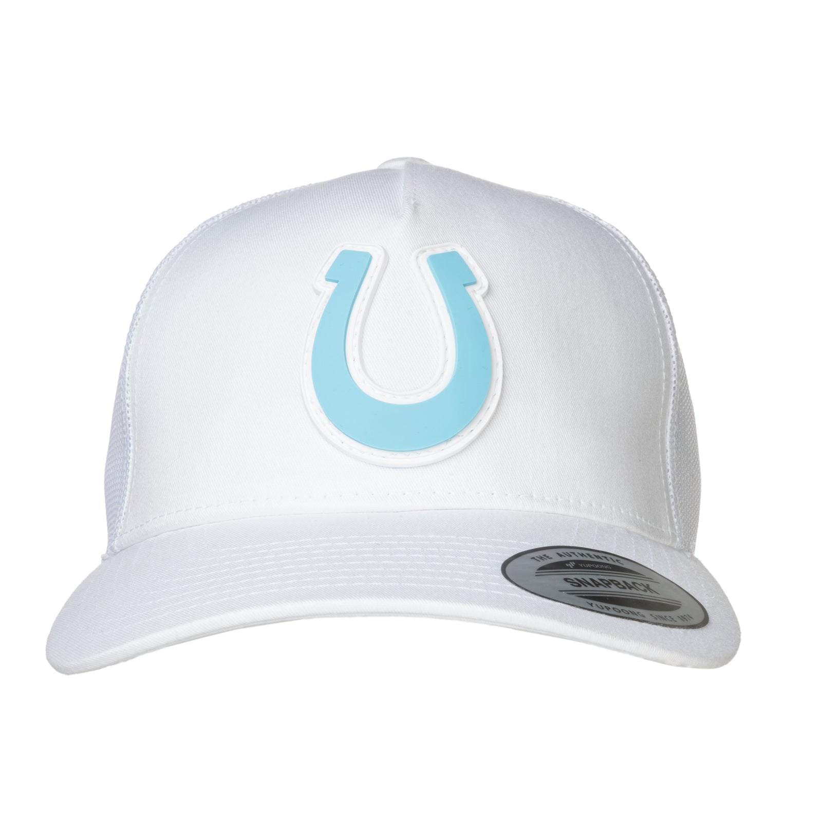 Trucker cap - Blue Horseshoe - white